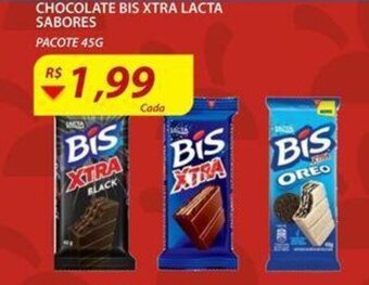 Assaí Atacadista Chocolate Bis Xtra Lacta sabores 45g oferta
