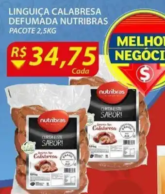 Assaí Atacadista Linguica Calabresa Defumada Nutribras 2.5kg oferta