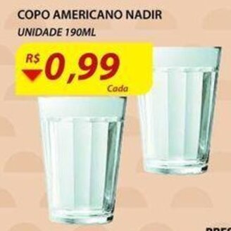 Assaí Atacadista Copo Americano Nadir 190ml oferta