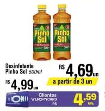Fort Atacadista Desinfetante Pinho Sol 500ml oferta