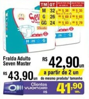Fort Atacadista Fralda Adulto Seven Master oferta
