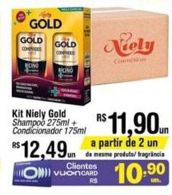 Fort Atacadista Kit Niely Gold Shampoo 275ml + Condicionador 175ml oferta