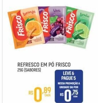 Supermercado Guará Refresco em po Frisco 25g sabores oferta