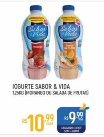 Supermercado Guará Iogurte Sabor & Vida 125kg oferta