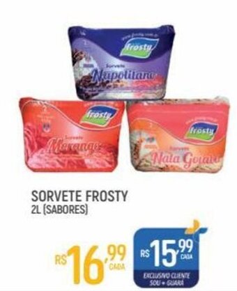Supermercado Guará Sorvete Frosty 2L sabores oferta