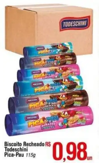 Fort Atacadista Biscoito Recheado Todeschini Pica-Pau 115g oferta