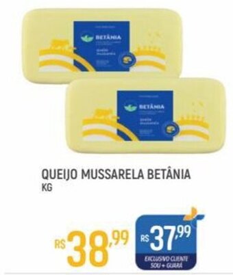 Supermercado Guará Queijo Mussarela Betania 1kg oferta
