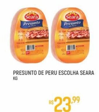 Supermercado Guará Presunto de Peru Escolha Seara 1kg oferta