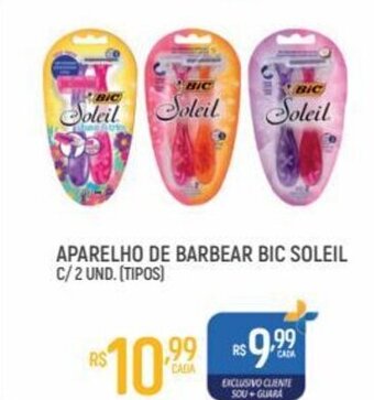 Supermercado Guará Aparelho de Barbear Bic Soleil c/2 unid. oferta