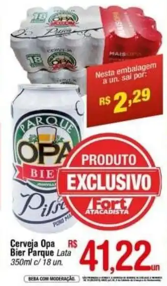 Fort Atacadista Cerveja Opa Bier Parque 350ml c/18 un. oferta