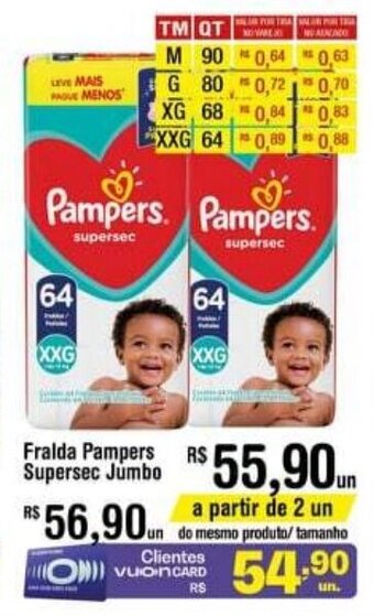 Fort Atacadista Fralda Pampers Supersec Jumbo oferta