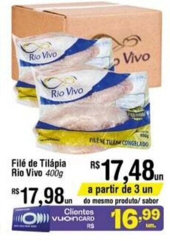 Fort Atacadista File de Tilapia Rio Vivo 400g oferta