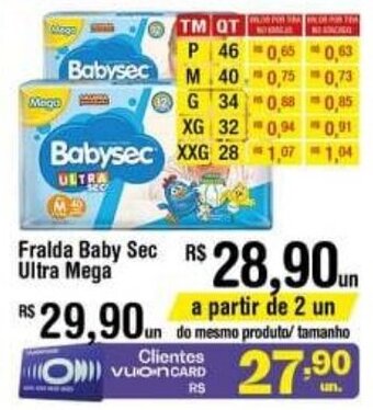 Fort Atacadista Fralda BabySec Ultra Mega oferta