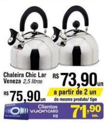 Fort Atacadista Chaleira Chic Lar Veneza 2.5L oferta