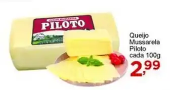 Rossi Supermercado Quiejo Mussarela Piloto cada 100g oferta
