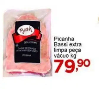 Rossi Supermercado Picanha Bassi extra limpa peca vacuo 1kg oferta
