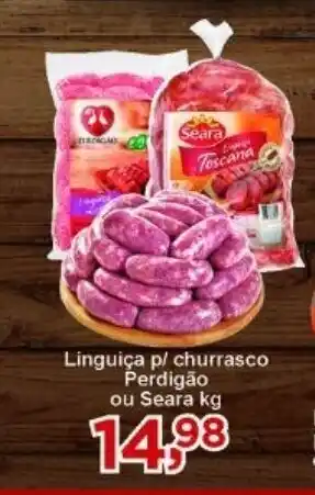 Rossi Supermercado Linguica p/ Churrasco Perdigao ou Seara 1kg oferta