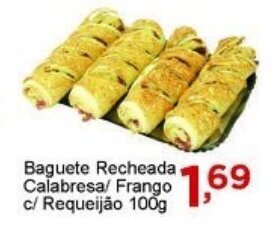 Rossi Supermercado Baguete Recheada Calabres/ Frango c/ Requeijao 100g oferta