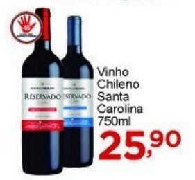 Rossi Supermercado Vinho Chileno Santa Carolina 750ml oferta
