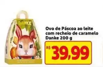 Extra Supermercado Ovo de pascoa ao leite com recheio de caramelo Danke 200g oferta