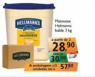 Supermercados ABC Maionese Hellmann's Balde 3kg oferta