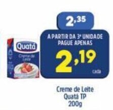 Arena Atacado Creme de Leite Quata TP 200g oferta