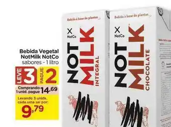 Carrefour Bebida Vegetal Notmilk Notco Leve 3 Pague 2 1L oferta