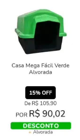 Cobasi Casa Mega Facil Verde Alvorada oferta