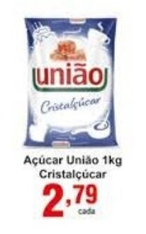 Rossi Supermercado Acucar Uniao 1kg Cristalcucar oferta