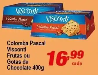 Colomba Pascal Visconti Frutas ou Gotas de Chocolate 400g