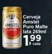 Rossi Supermercado Cerveja Amstel Puro Malte Lata 269ml oferta