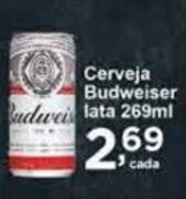 Rossi Supermercado Cerveja Budweiser lata 269ml oferta