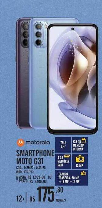 Zema Motorola Smartphone Moto G31 oferta