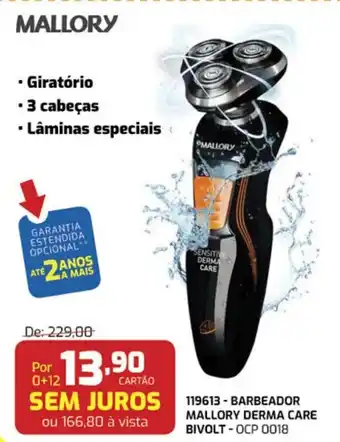 Macavi Barbeador Mallory Derma Care Bivolt oferta