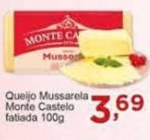 Rossi Supermercado Queijo Mussarela Monte Castelo fatiada 100g oferta