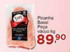 Rossi Supermercado Picanha Bassi peca vacuo 1kg oferta