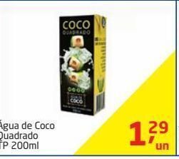 Tenda Atacado Água de coco quadrado tp 200ml oferta