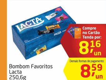 Tenda Atacado Bombom favoritos lacta 250,6g oferta