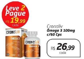 Drogal Cronoliv ômega 3 100mg c/60 cps oferta