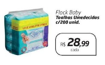Drogal Flock baby toalhas umedecidas c/200 unid. oferta