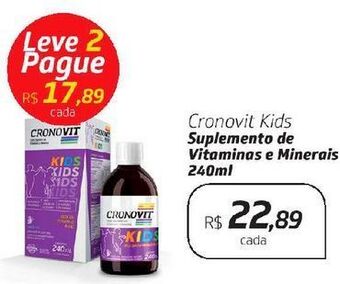 Drogal Cronovit kids suplemento de vitaminas e minerais 240ml oferta