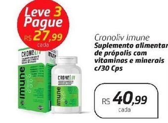 Drogal Cronoliv imune suplemento alimentar c/30 cps oferta