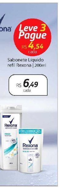 Drogal Sabonete líquido rexona 200ml oferta