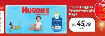 Drogal Fraldas huggies tripla proteção mega oferta