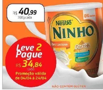 Drogal Leite infantil ninho 700g oferta