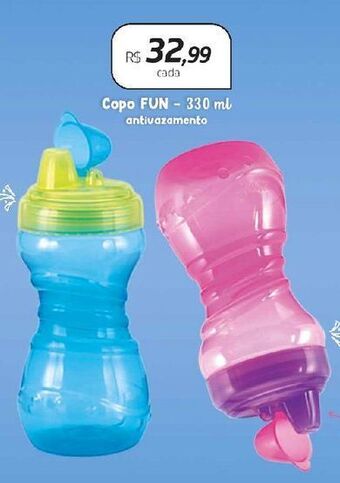 Drogal Copo fun 330ml antivazamento oferta