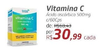 Drogal Vitamina c ácido ascórbico 500mg c/60cps oferta