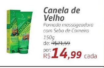 Drogal Canela de velho pomada massageadora com sebo de carneiro 150g oferta