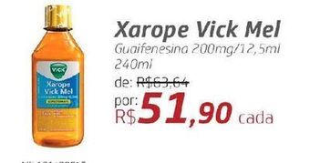 Drogal Xarope vick mel guaifenesina 200mg/12,5ml 240ml oferta