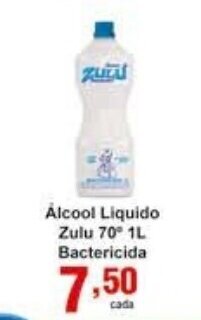 Rossi Supermercado Alcool Liquido Zulu 70 1L Bactericida oferta